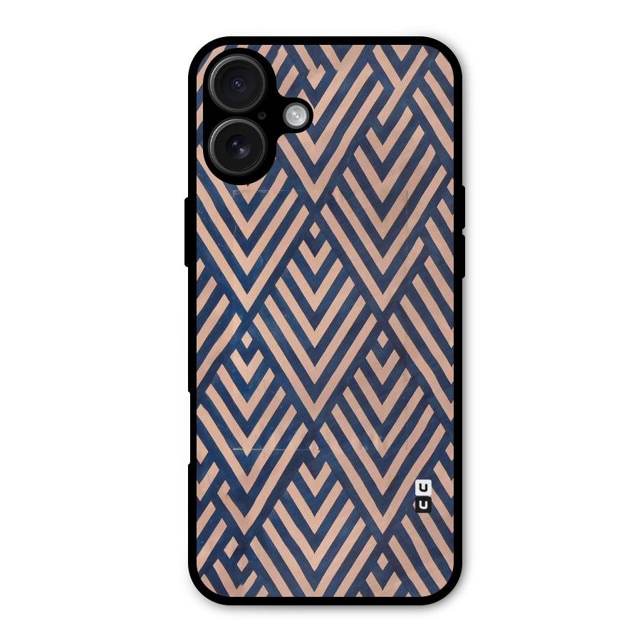 Diamond Blues Metal Back Case for iPhone 16 Plus