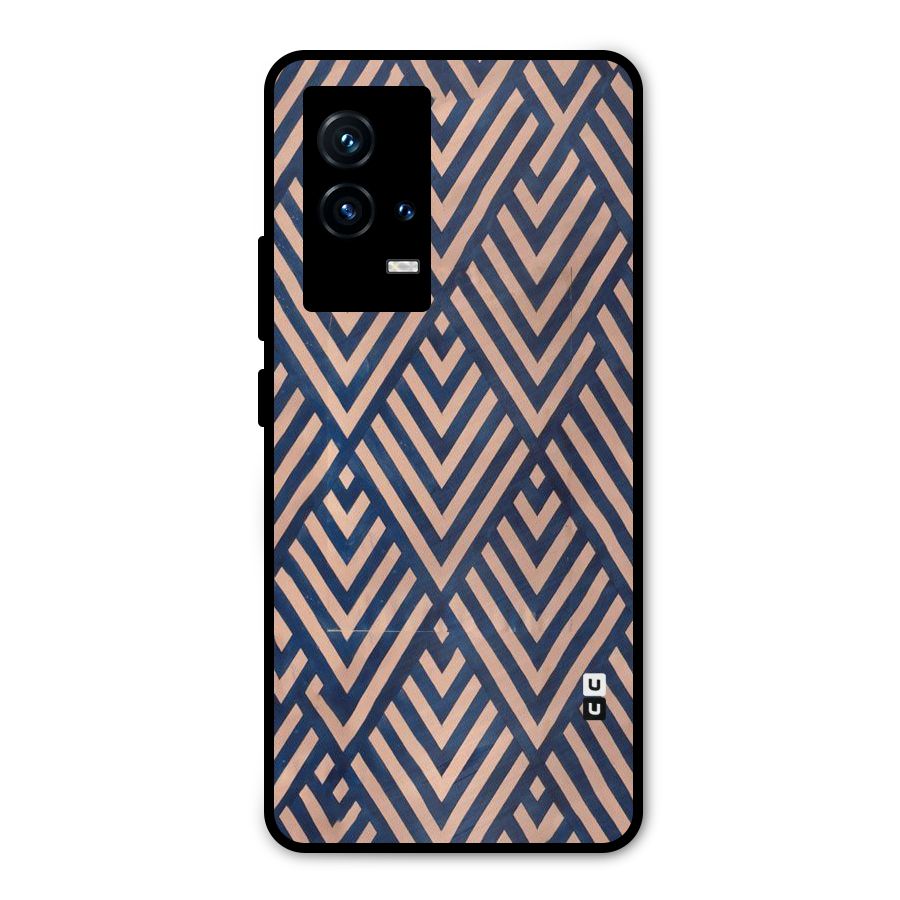 Diamond Blues Metal Back Case for iQOO 9 5G