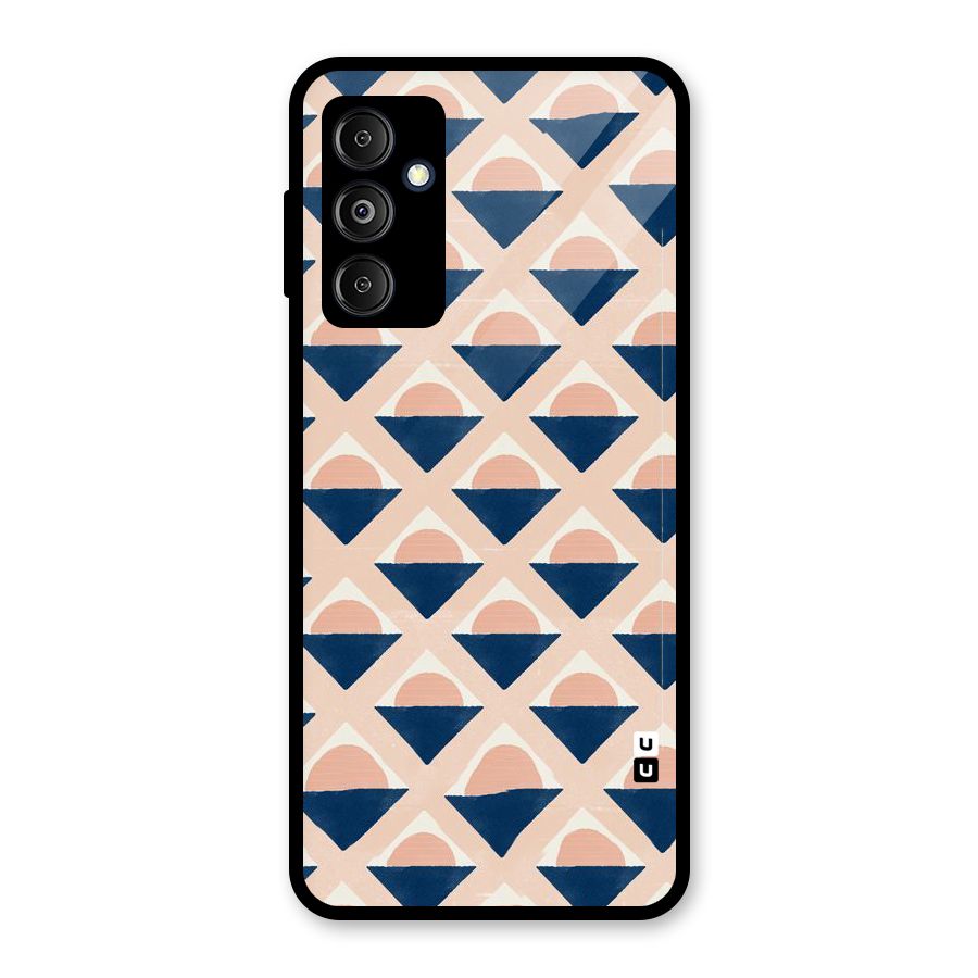 Diamond Circle Pattern Glass Back Case for Galaxy M14 5G