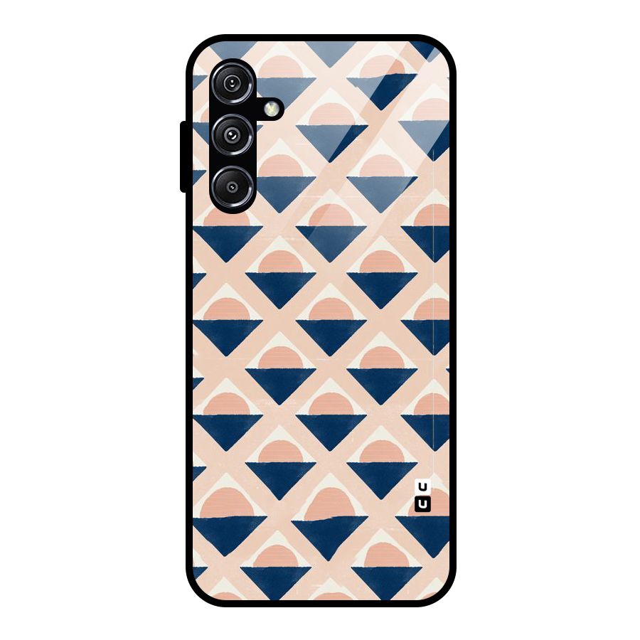 Diamond Circle Pattern Glass Back Case for Galaxy M34 5G