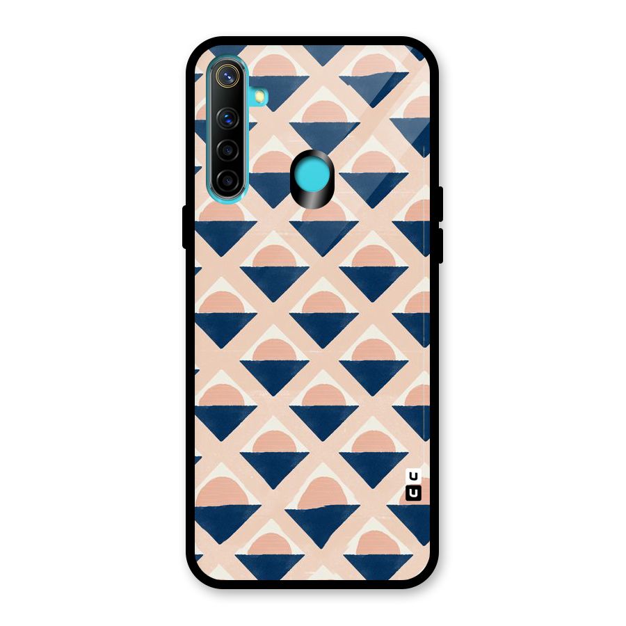 Diamond Circle Pattern Glass Back Case for Realme 5i