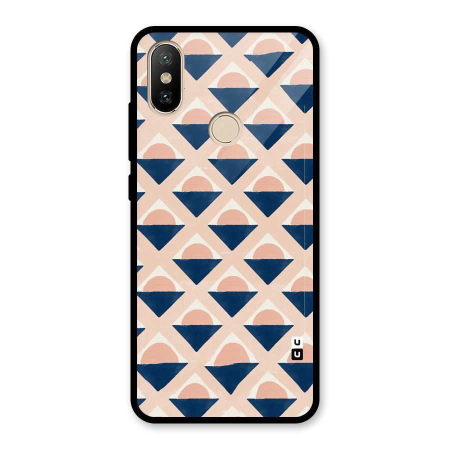 Diamond Circle Pattern Glass Back Case for Redmi A1
