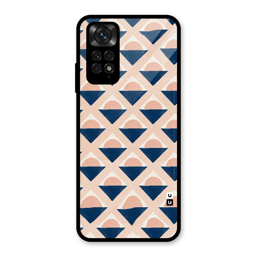 Diamond Circle Pattern Glass Back Case for Redmi Note 11S