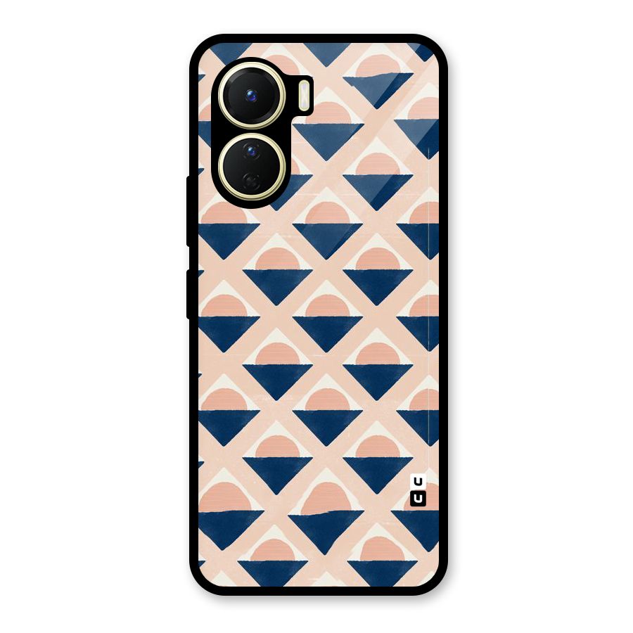 Diamond Circle Pattern Glass Back Case for Vivo Y16