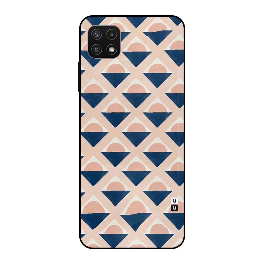 Diamond Circle Pattern Metal Back Case for Galaxy A22 5G