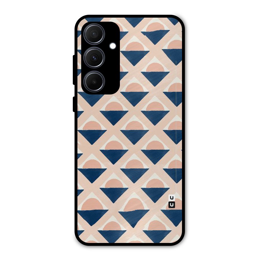 Diamond Circle Pattern Metal Back Case for Galaxy A35