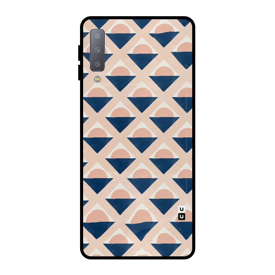 Diamond Circle Pattern Metal Back Case for Galaxy A7 (2018)