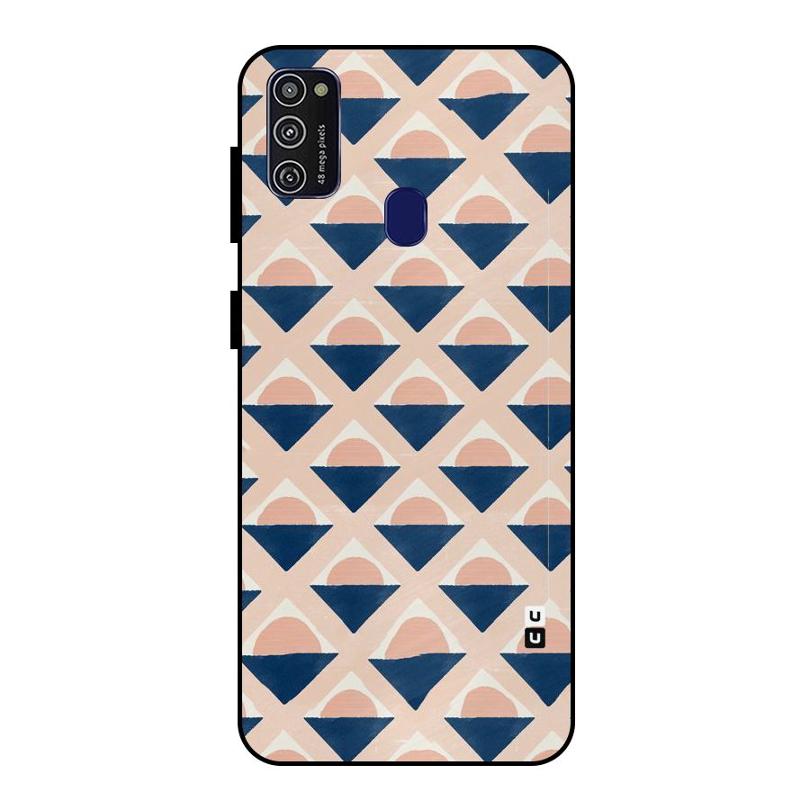 Diamond Circle Pattern Metal Back Case for Galaxy M30s