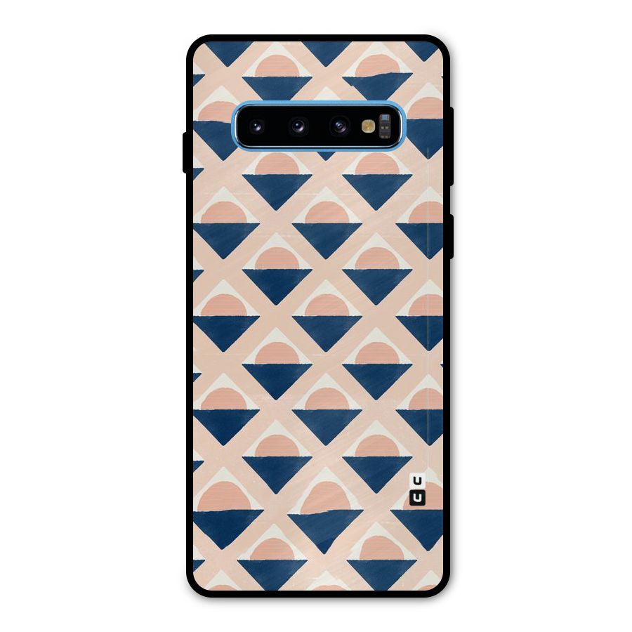 Diamond Circle Pattern Metal Back Case for Galaxy S10