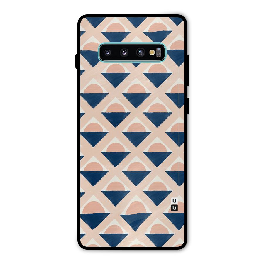 Diamond Circle Pattern Metal Back Case for Galaxy S10 Plus