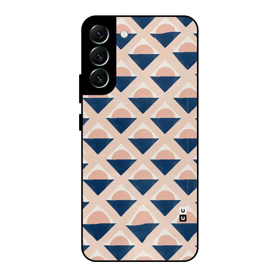 Diamond Circle Pattern Metal Back Case for Galaxy S22 Plus 5G