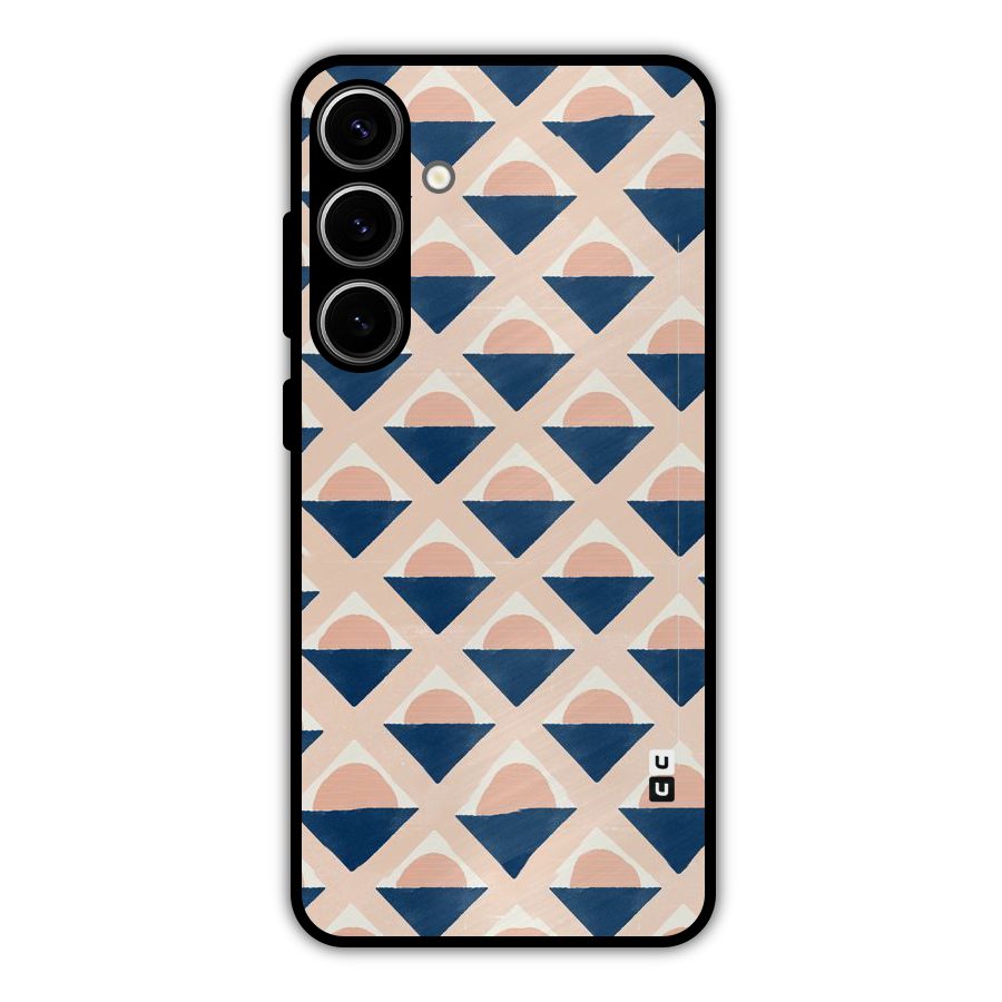 Diamond Circle Pattern Metal Back Case for Galaxy S24 Plus