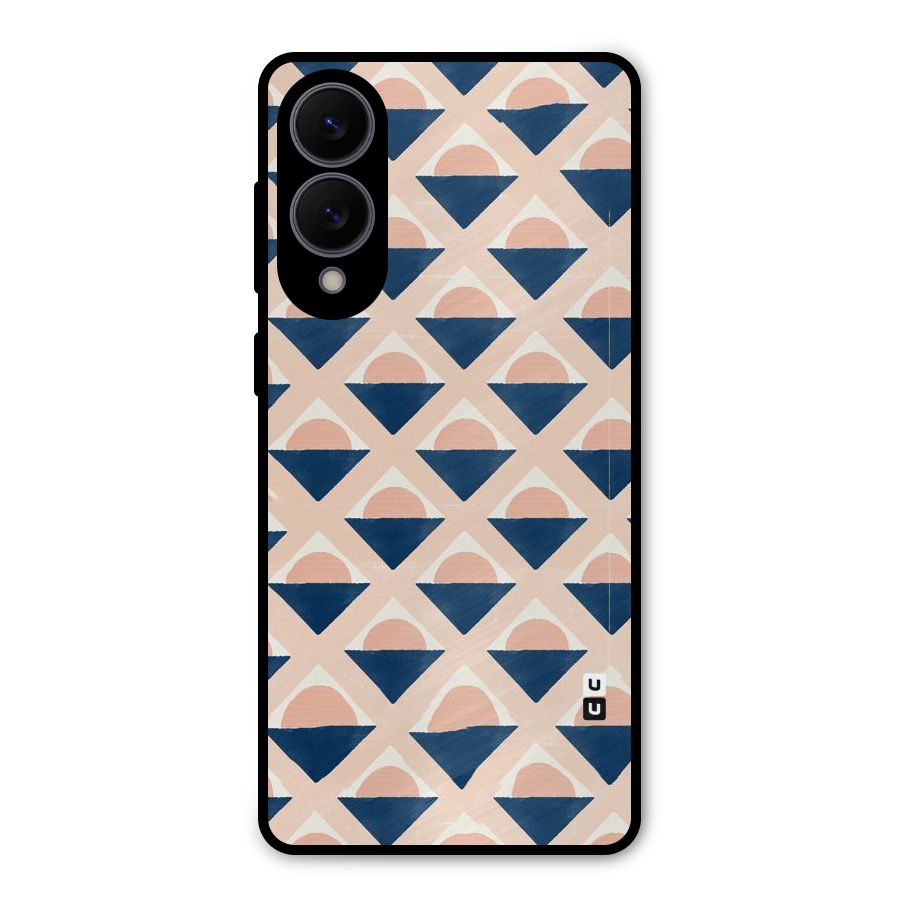 Diamond Circle Pattern Metal Back Case for Galaxy S25 Edge