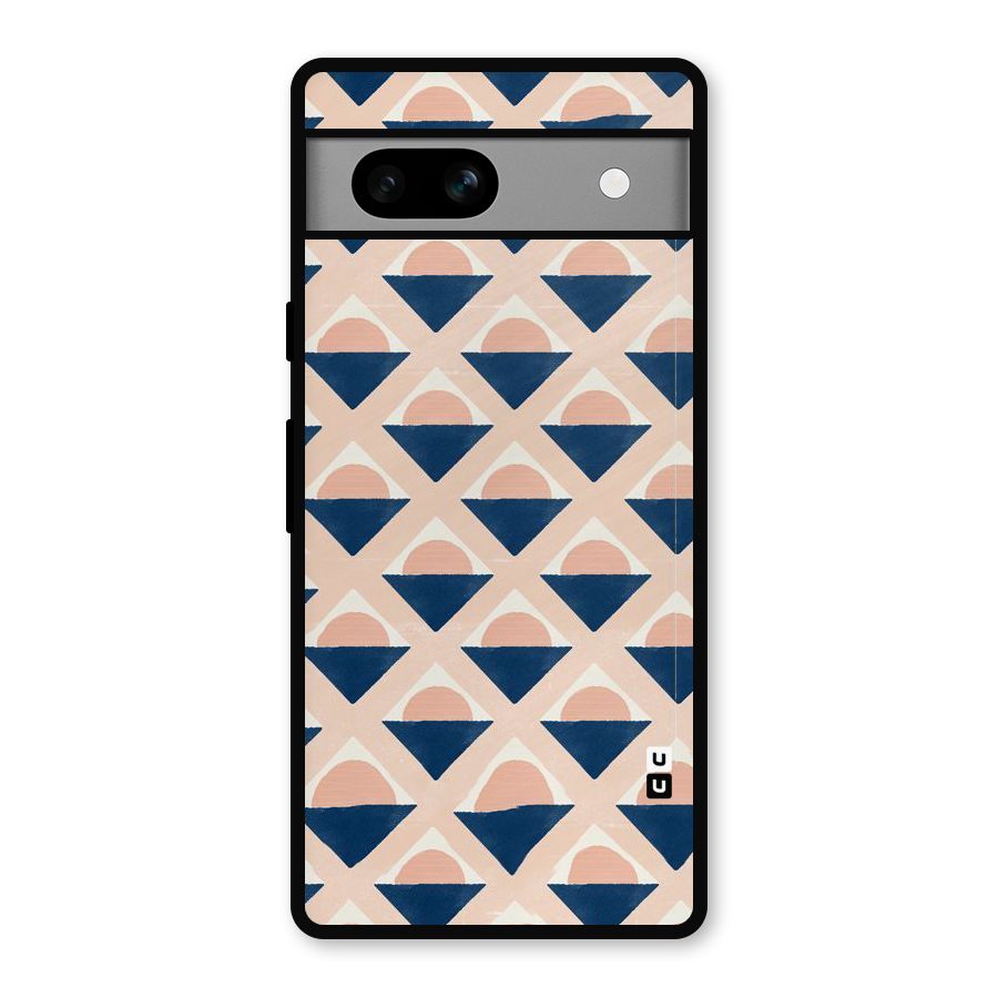 Diamond Circle Pattern Metal Back Case for Google Pixel 7a