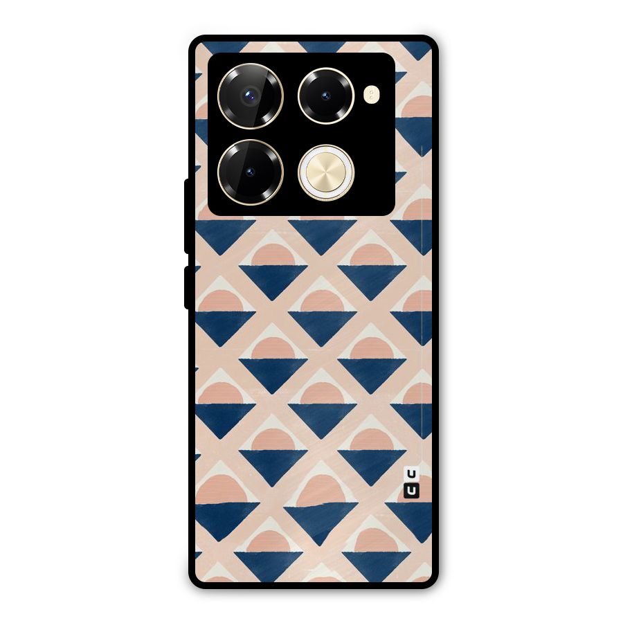 Diamond Circle Pattern Metal Back Case for Infinix Note 40 Pro Plus
