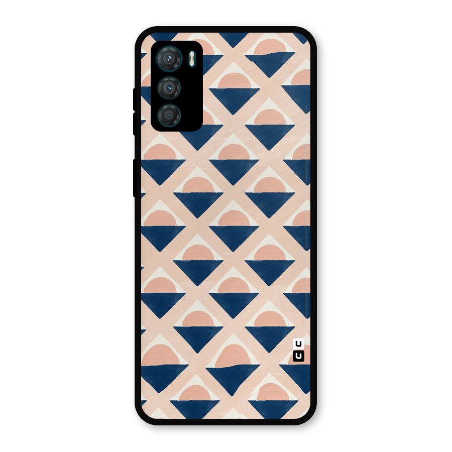 Diamond Circle Pattern Metal Back Case for Moto G42