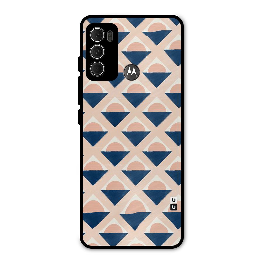 Diamond Circle Pattern Metal Back Case for Moto G60