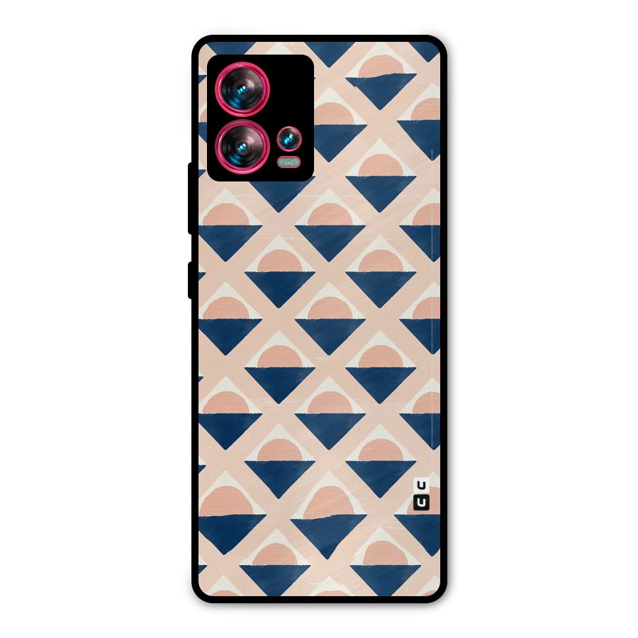 Diamond Circle Pattern Metal Back Case for Motorola Edge 30 Fusion