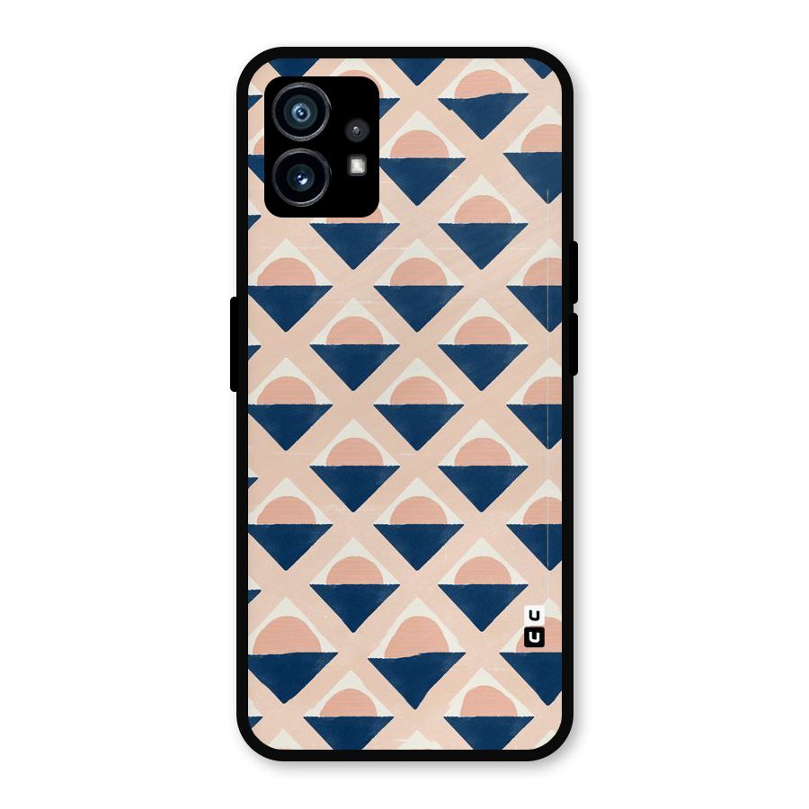 Diamond Circle Pattern Metal Back Case for Nothing Phone 1