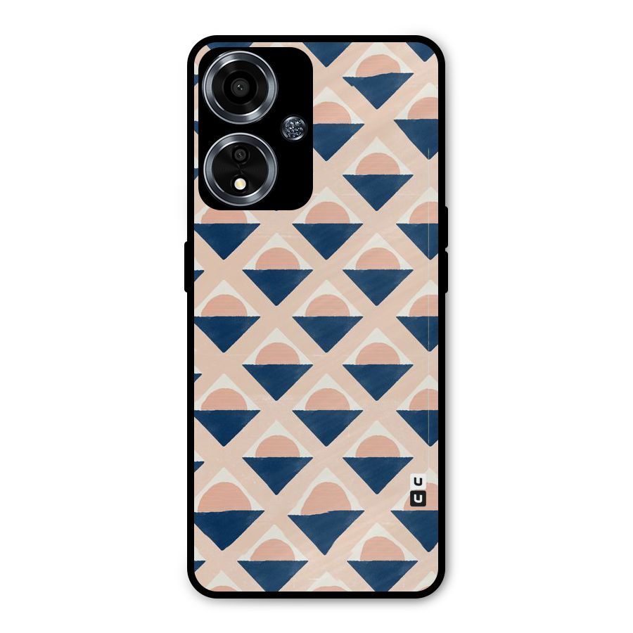Diamond Circle Pattern Metal Back Case for Oppo A59