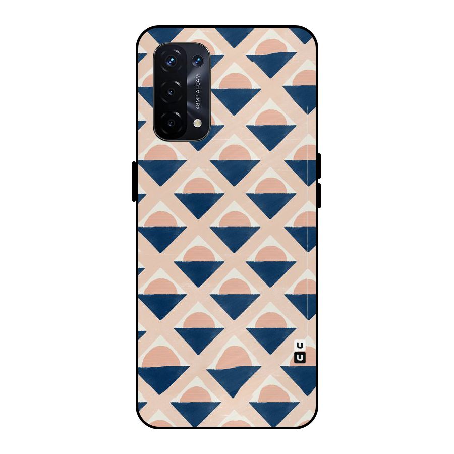 Diamond Circle Pattern Metal Back Case for Oppo A74 5G