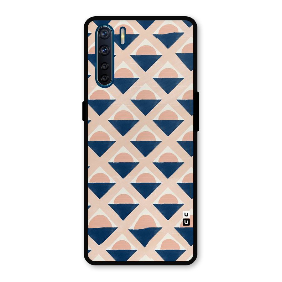 Diamond Circle Pattern Metal Back Case for Oppo F15