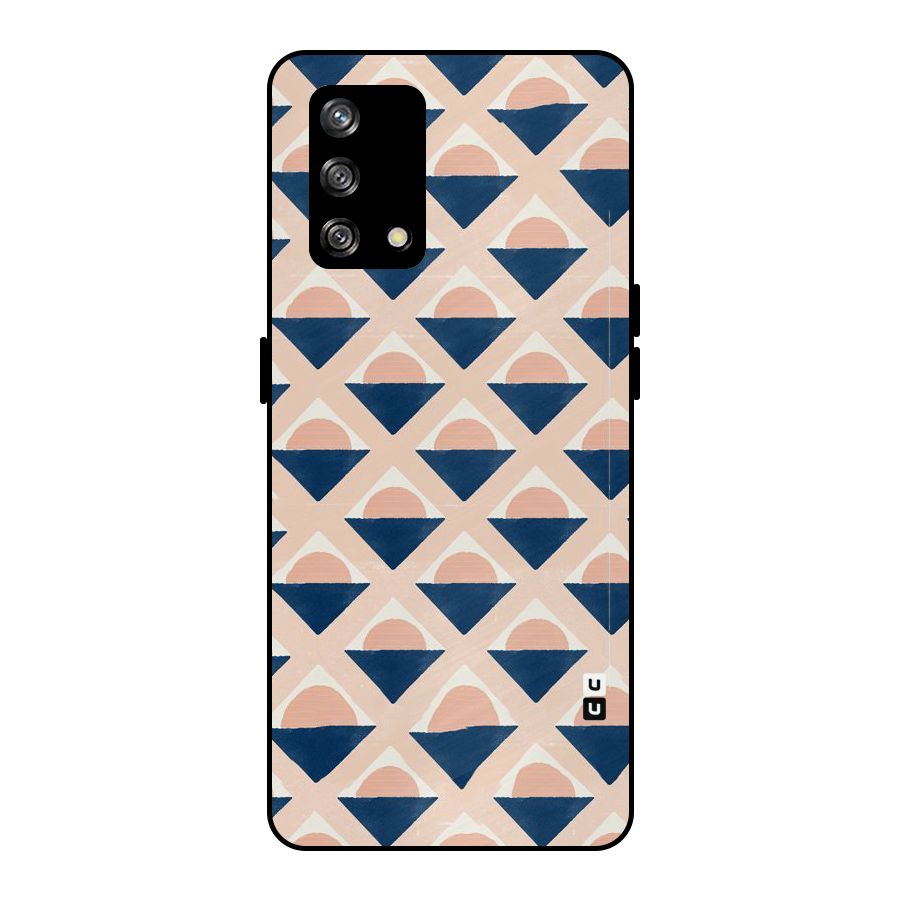 Diamond Circle Pattern Metal Back Case for Oppo F19