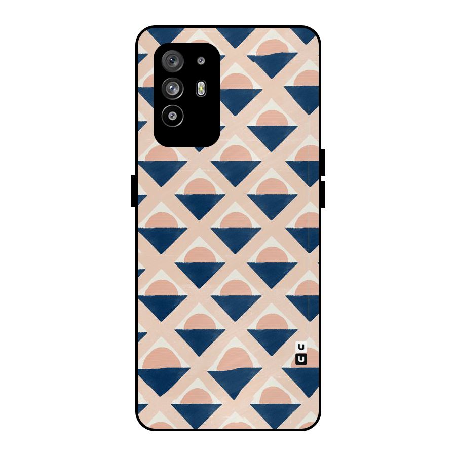 Diamond Circle Pattern Metal Back Case for Oppo F19 Pro Plus 5G