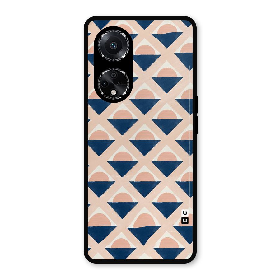 Diamond Circle Pattern Metal Back Case for Oppo F23