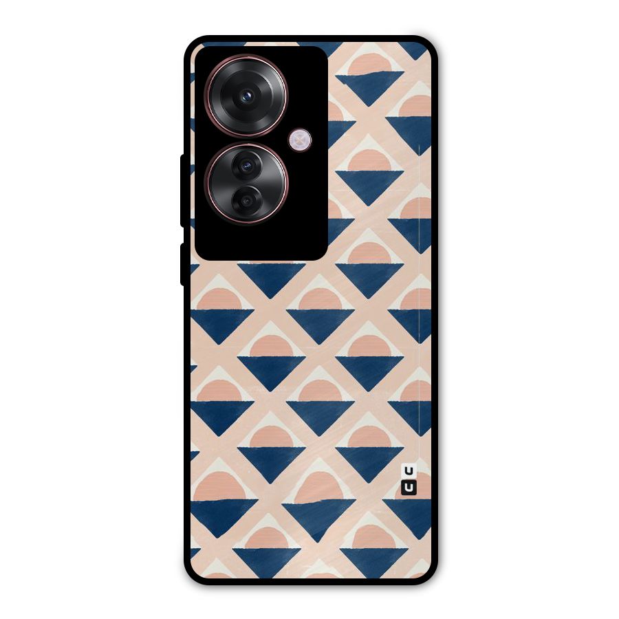 Diamond Circle Pattern Metal Back Case for Oppo F25 Pro