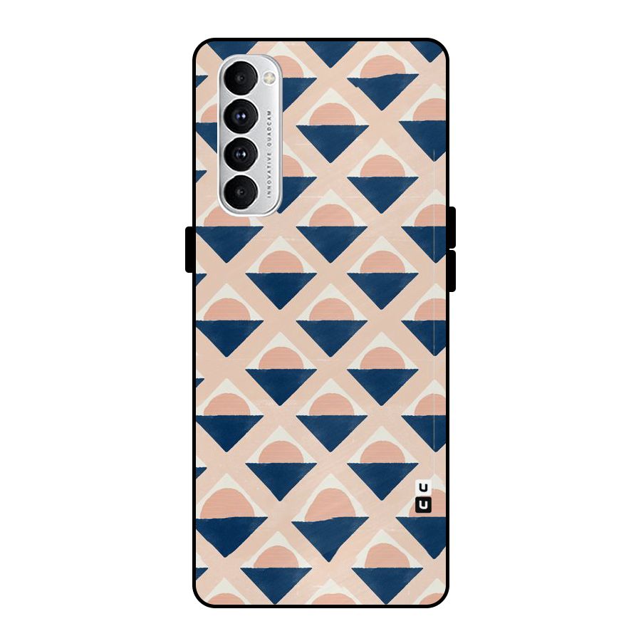 Diamond Circle Pattern Metal Back Case for Oppo Reno4 Pro