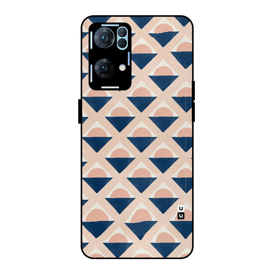 Diamond Circle Pattern Metal Back Case for Oppo Reno7 Pro 5G