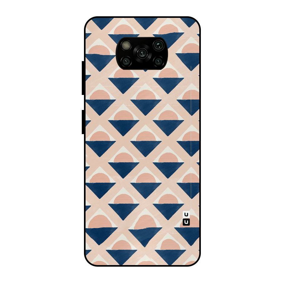 Diamond Circle Pattern Metal Back Case for Poco X3
