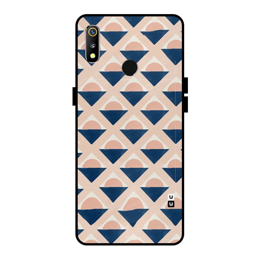 Diamond Circle Pattern Metal Back Case for Realme 3i