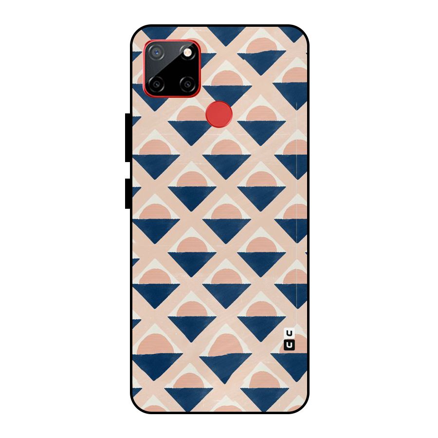 Diamond Circle Pattern Metal Back Case for Realme C12