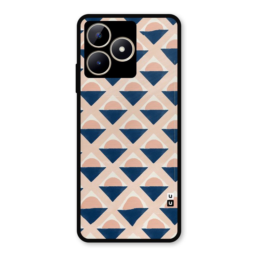 Diamond Circle Pattern Metal Back Case for Realme Narzo N53