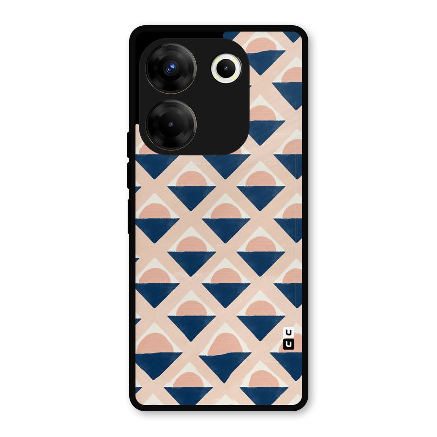 Diamond Circle Pattern Metal Back Case for Tecno Camon 20 Pro