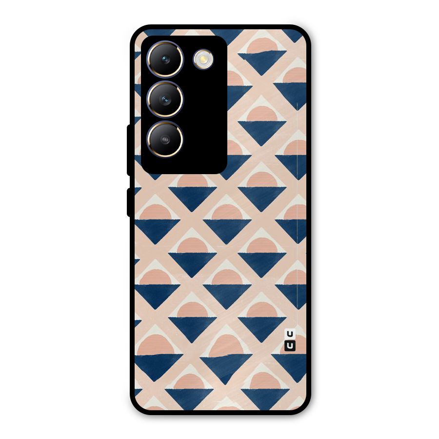 Diamond Circle Pattern Metal Back Case for Vivo T3 5G
