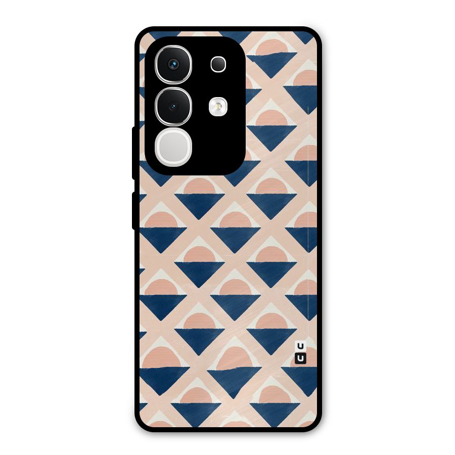 Diamond Circle Pattern Metal Back Case for Vivo T4x