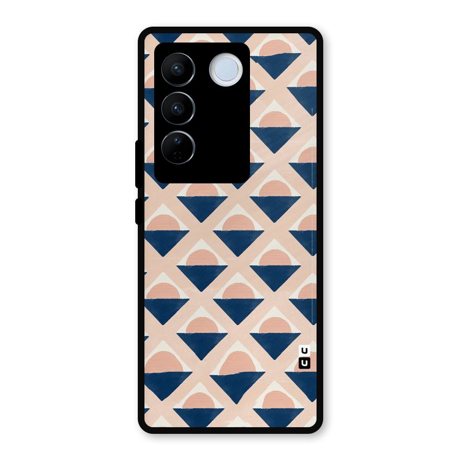 Diamond Circle Pattern Metal Back Case for Vivo V27