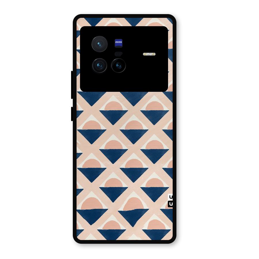 Diamond Circle Pattern Metal Back Case for Vivo X80