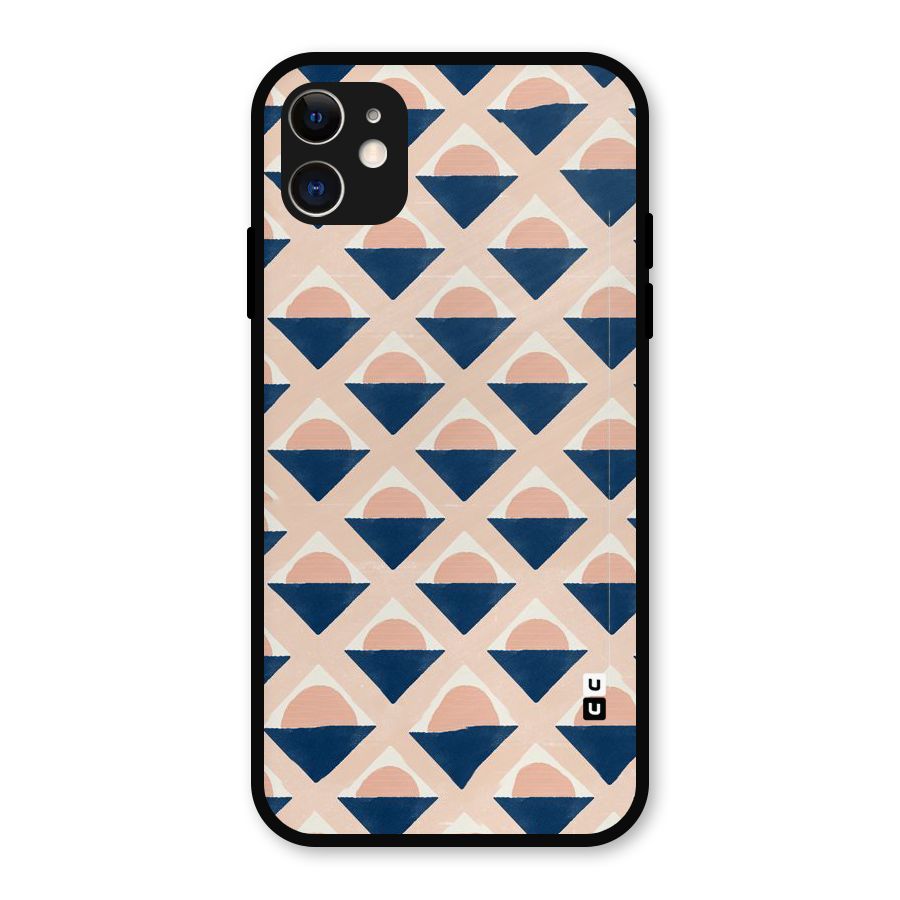 Diamond Circle Pattern Metal Back Case for iPhone 11