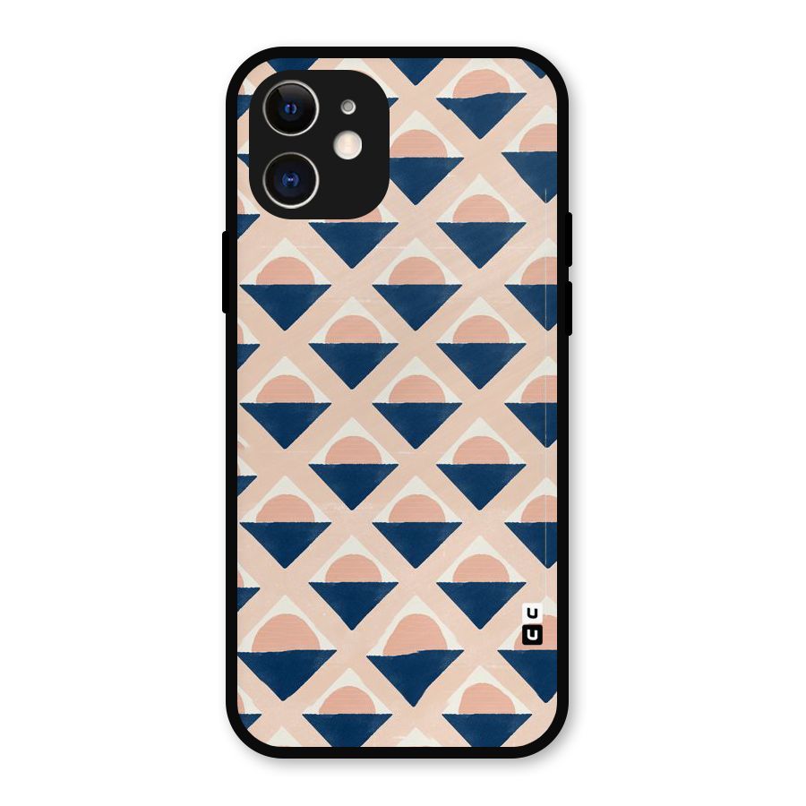 Diamond Circle Pattern Metal Back Case for iPhone 12