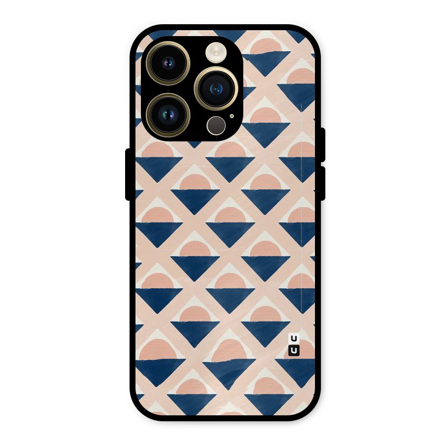 Diamond Circle Pattern Metal Back Case for iPhone 14 Pro