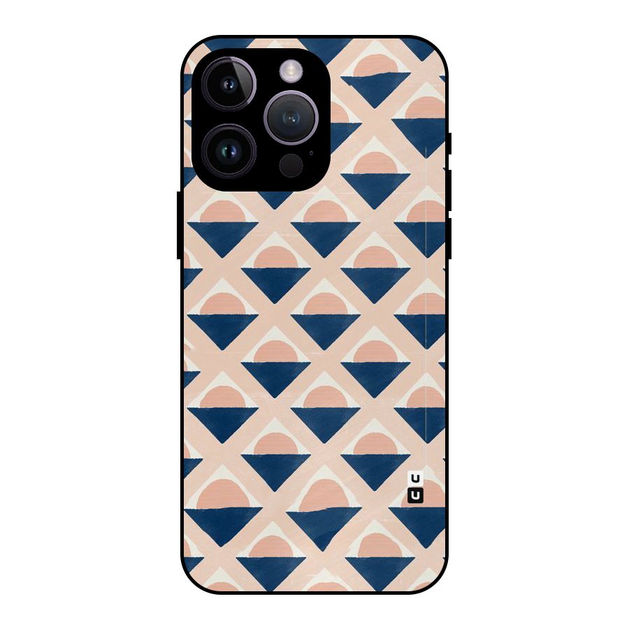 Diamond Circle Pattern Metal Back Case for iPhone 14 Pro Max