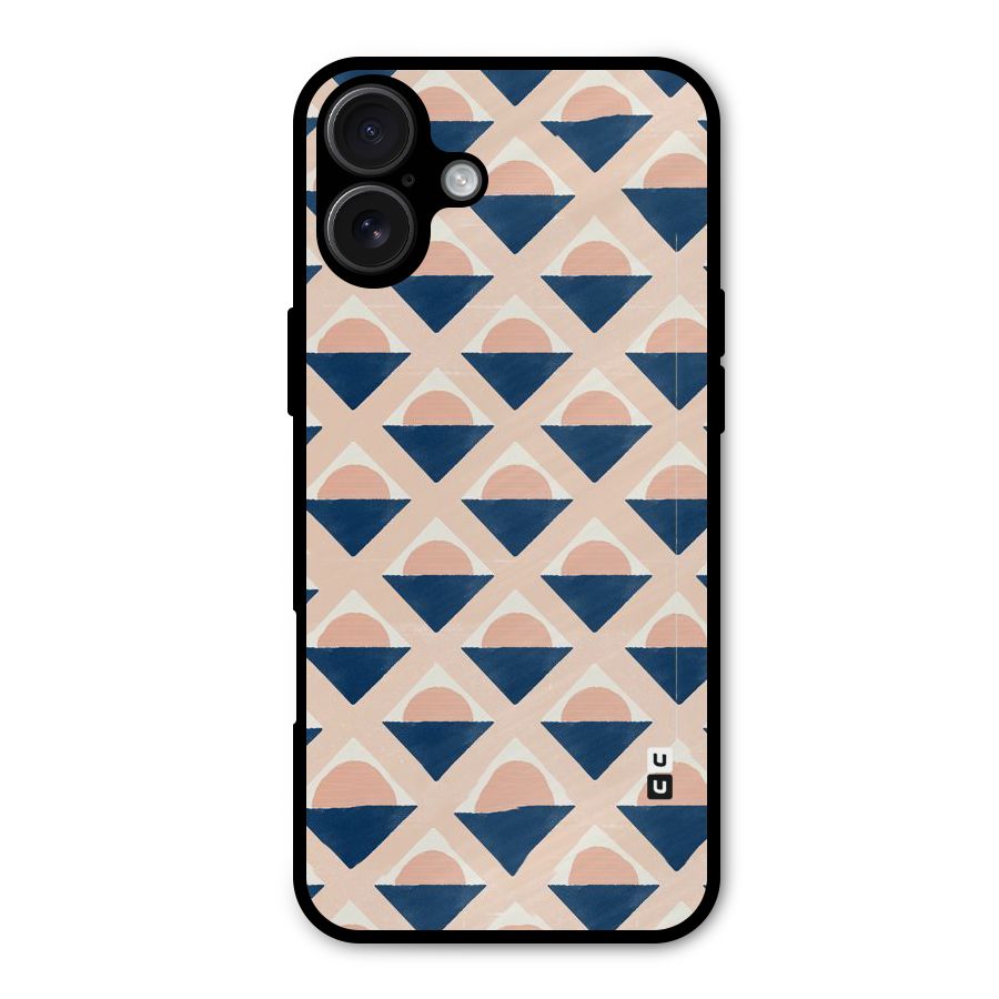 Diamond Circle Pattern Metal Back Case for iPhone 16 Plus