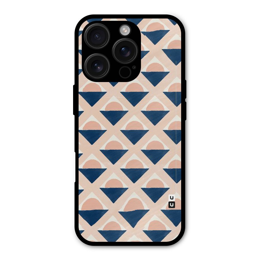 Diamond Circle Pattern Metal Back Case for iPhone 16 Pro
