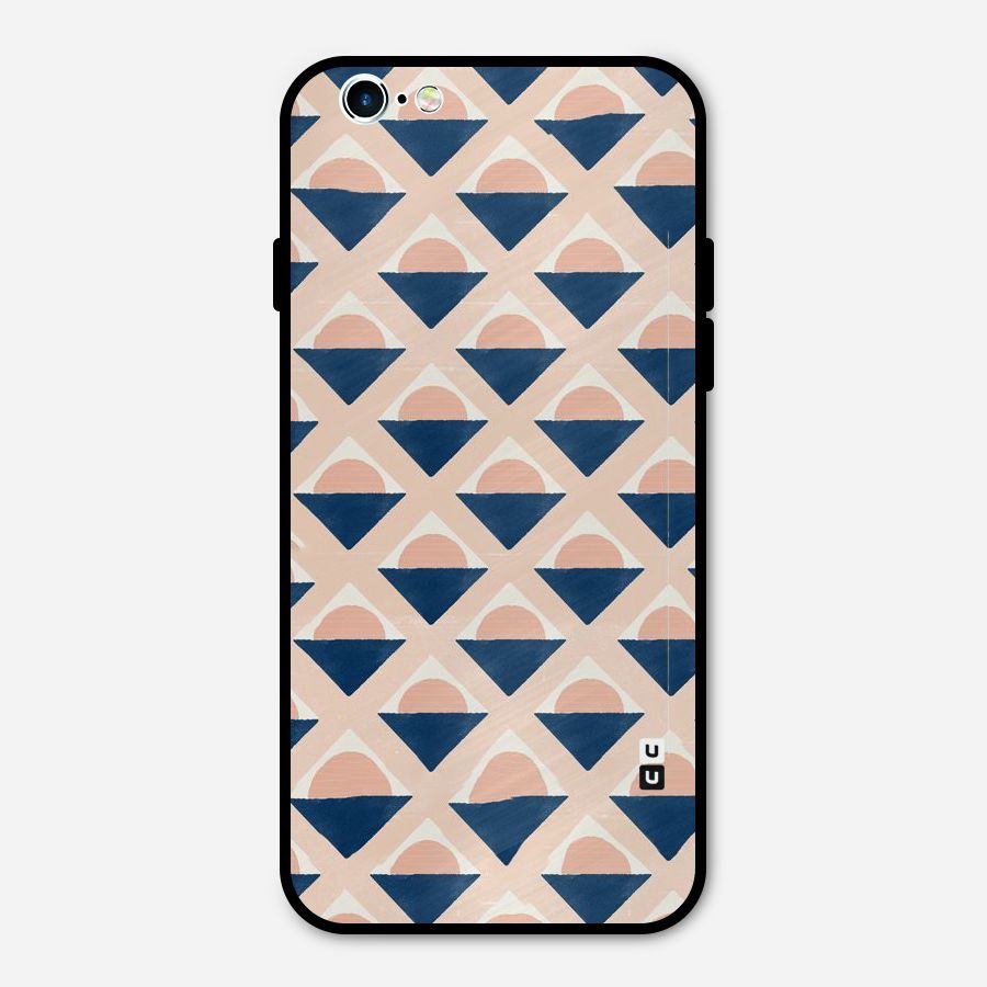 Diamond Circle Pattern Metal Back Case for iPhone 6 6s