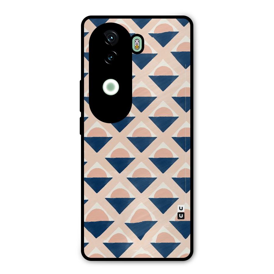 Diamond Circle Pattern Metal Back Case for iQOO Z9s