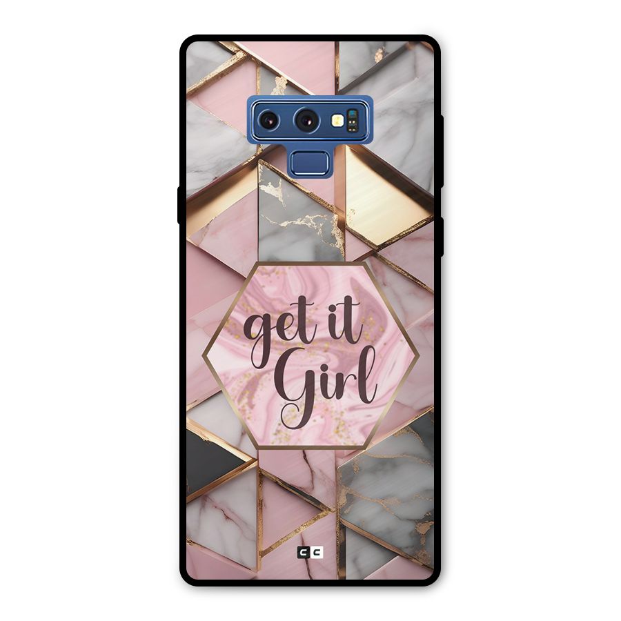 Diamond Girl Metal Back Case for Galaxy Note 9